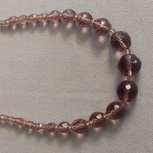 Vintage Amethyst Colored Czechoslovakian Crystal Necklace